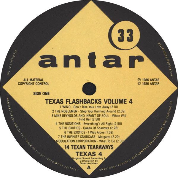 Various – Texas Flashbacks Volume 4 (VG+/VG+) – LP, UK 1986 - Image 3