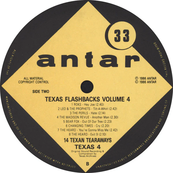 Various – Texas Flashbacks Volume 4 (VG+/VG+) – LP, UK 1986 - Image 4