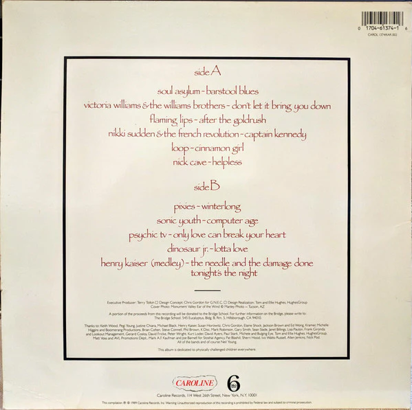 Various – The Bridge - A Tribute To Neil Young (E/VG+) – LP, US 1989 - Image 2