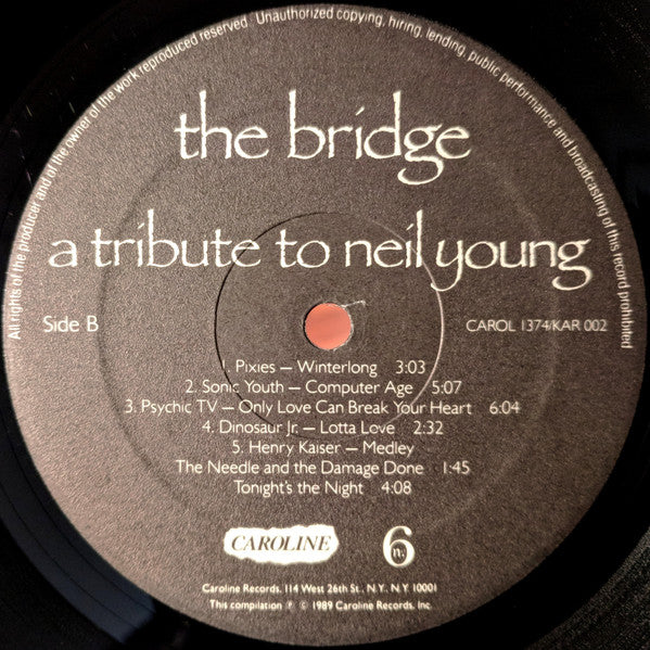 Various – The Bridge - A Tribute To Neil Young (E/VG+) – LP, US 1989 - Image 4