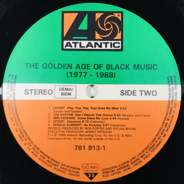 Various – The Golden Age Of Black Music (1977-1988) (VG+/VG+) – LP, EU 1988 - Image 4