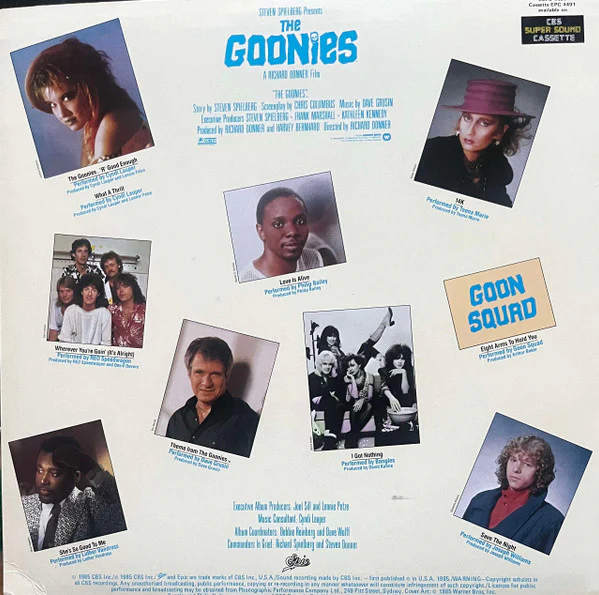 Various – The Goonies - Original Motion Picture Soundtrack (VG+/VG+) – LP, AU 1985 - Image 2