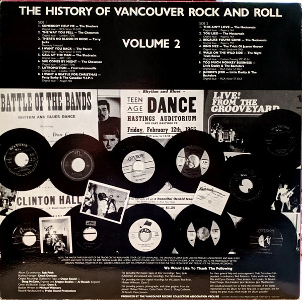 Various – The History Of Vancouver Rock And Roll Volume 2 (VG/VG+) – LP, CA 1985 - Image 2