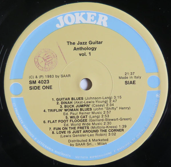 Various – The Jazz Guitar Anthology Vol. 1 (VG/VG) – LP, IT 1983 - Image 5