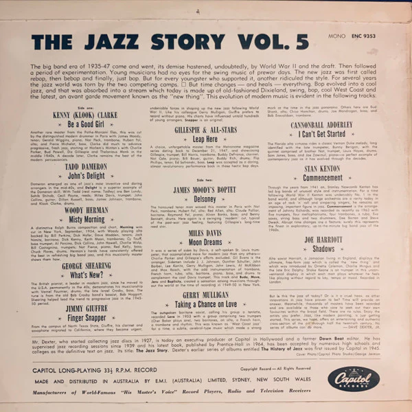 Various – The Jazz Story Volume 5 (Rare Records Of The Men And The Music: Modern And Free Form) (E/VG) – LP, AU 1964 - Image 2