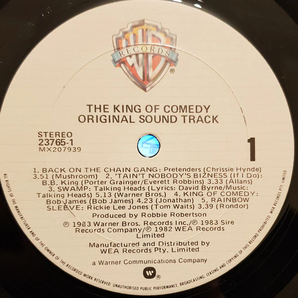 Various – The King Of Comedy O.S.T (VG+/VG+) – LP, AU 1983 - Image 5