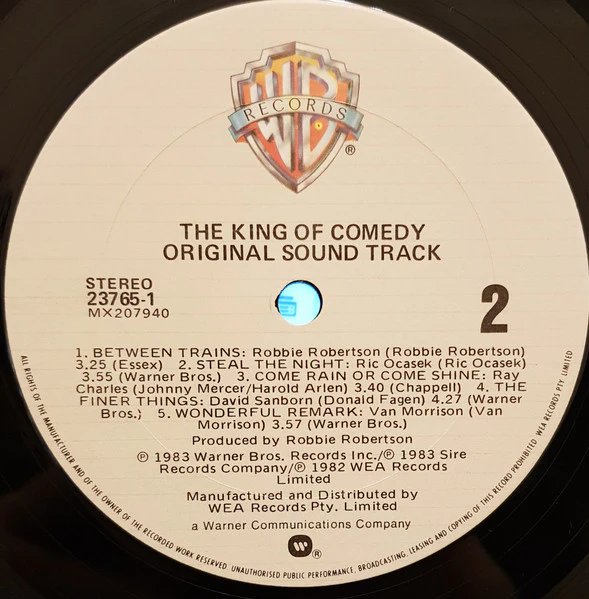 Various – The King Of Comedy O.S.T (VG+/VG+) – LP, AU 1983 - Image 6