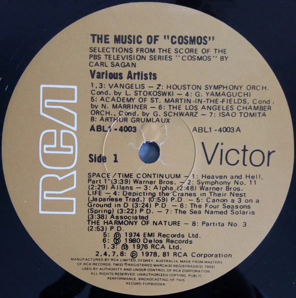 Various – The Music Of Cosmos (E/E) – LP, AU 1981 - Image 4
