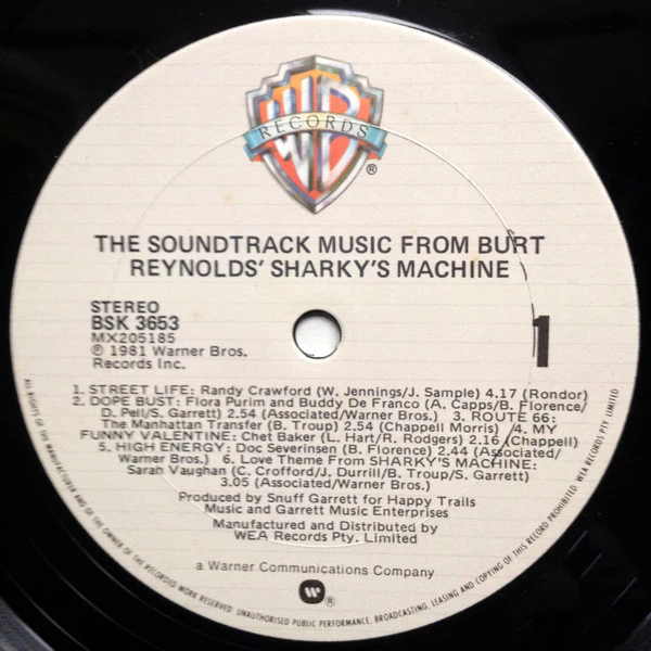 Various – The Soundtrack Music From Burt Reynold's Sharky's Machine (VG/VG) – LP, AU 1981 - Image 6
