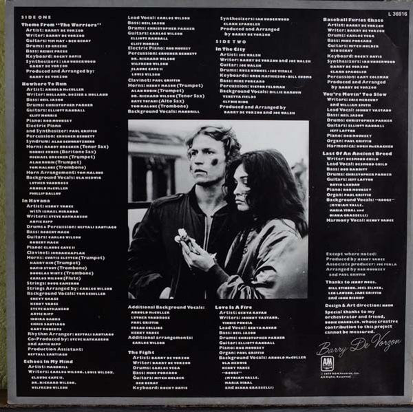 Various – The Warriors (The Original Motion Picture Soundtrack) (G+/VG+) – LP, AU 1979 - Image 4