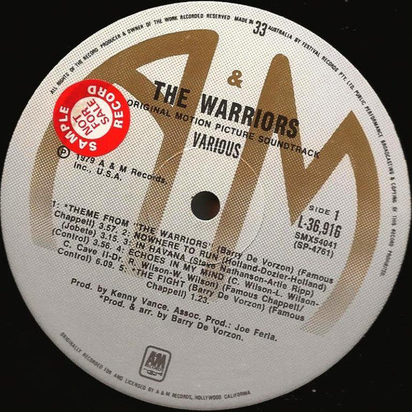 Various – The Warriors (The Original Motion Picture Soundtrack) (G+/VG+) – LP, AU 1979 - Image 5