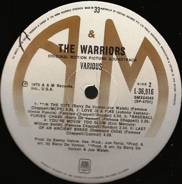 Various – The Warriors (The Original Motion Picture Soundtrack) (G+/VG+) – LP, AU 1979 - Image 6