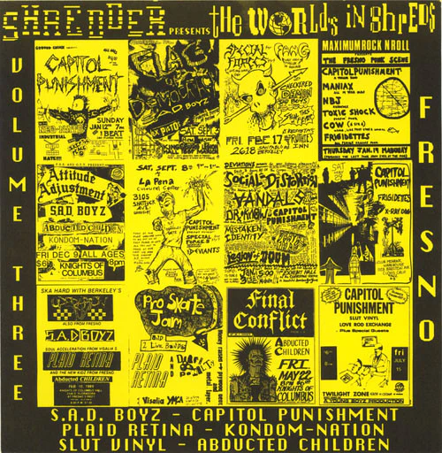Various – The World's In Shreds: Volume Three : Fresno (VG+/VG+) – 7", US 1989