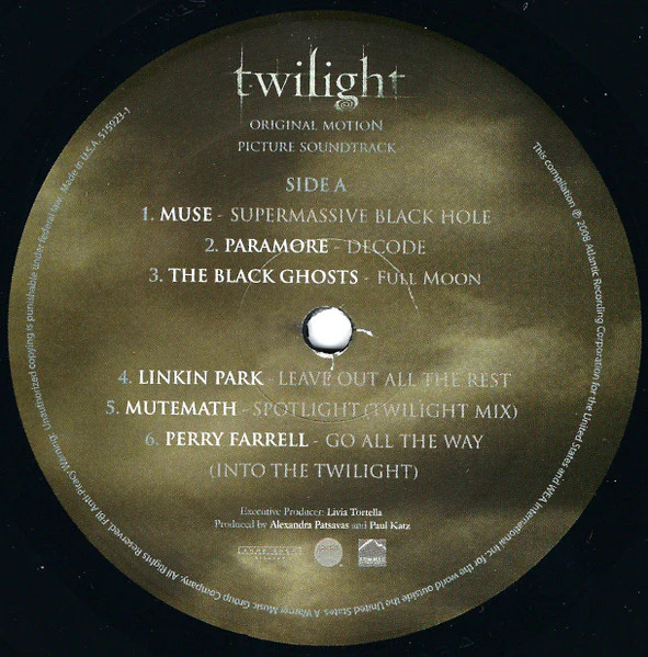 Various – Twilight (Original Motion Picture Soundtrack) (E/E) – LP, US 2008 - Image 4