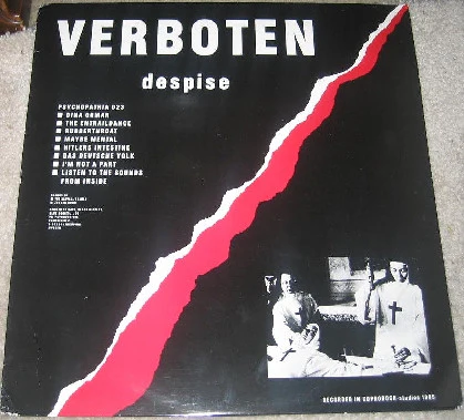 Verboten, Lille Roger – Despise / A Celebration (VG+/VG+) – LP, SE 1985