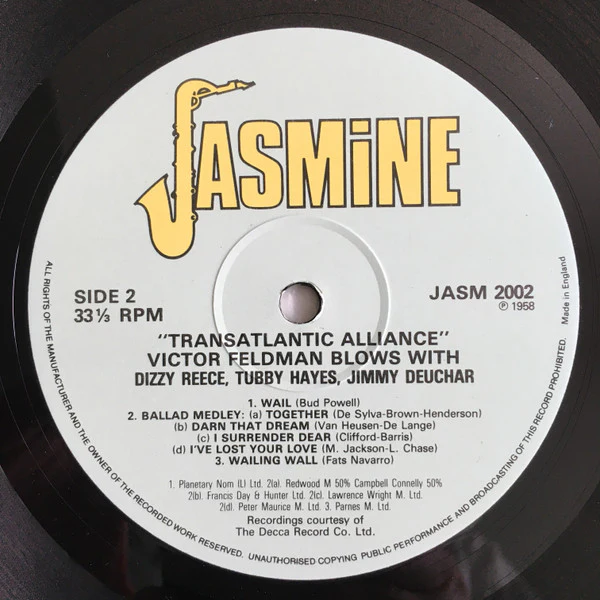 Victor Feldman, Tubby Hayes, Dizzy Reece, Jimmy Deuchar – Transatlantic Alliance (E/VG+) – LP, UK 1982 - Image 4