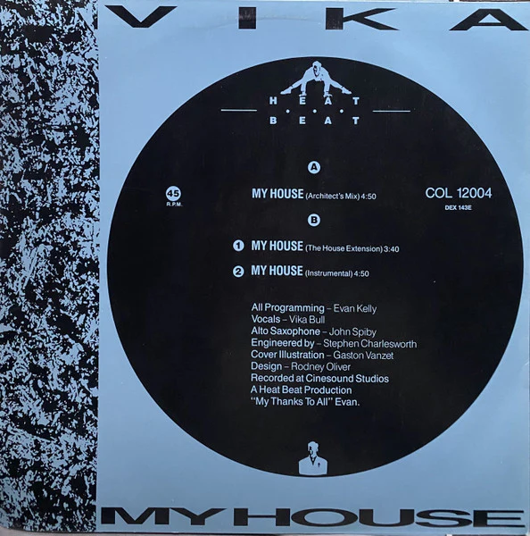 Vika Bull – My House (VG+/VG+) – 12", AU 1988 - Image 2