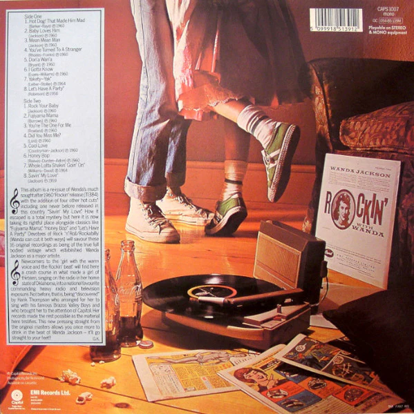 Wanda Jackson – Rockin' With Wanda (VG+/VG+) – LP, UK - Image 2