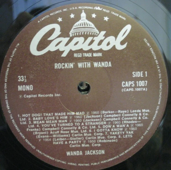 Wanda Jackson – Rockin' With Wanda (VG+/VG+) – LP, UK - Image 3