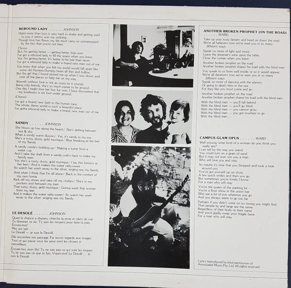 Ward & Johnson – Aweigh With Words (VG/VG+) – LP, AU 1975 - Image 4