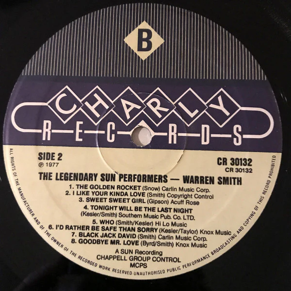 Warren Smith – The Legendary Sun Performers (VG/VG+) – LP, UK 1977 - Image 4
