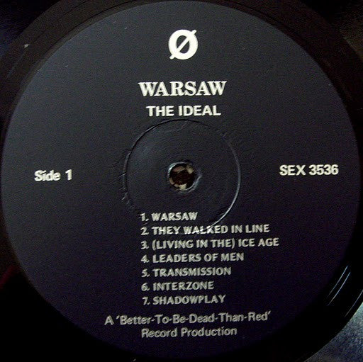 Warsaw – The Ideal (VG/VG+) – LP, AU 1985 - Image 3