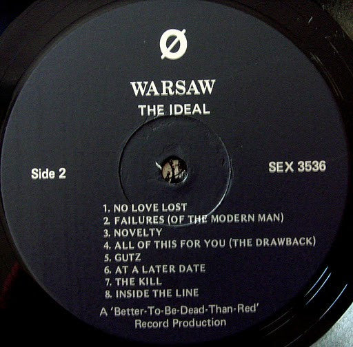 Warsaw – The Ideal (VG/VG+) – LP, AU 1985 - Image 4