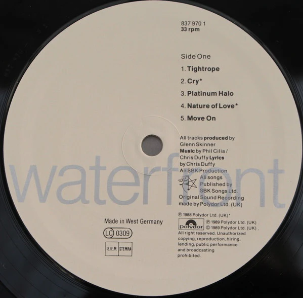 Waterfront – Waterfront (VG+/VG+) – LP, EU 1989 - Image 7