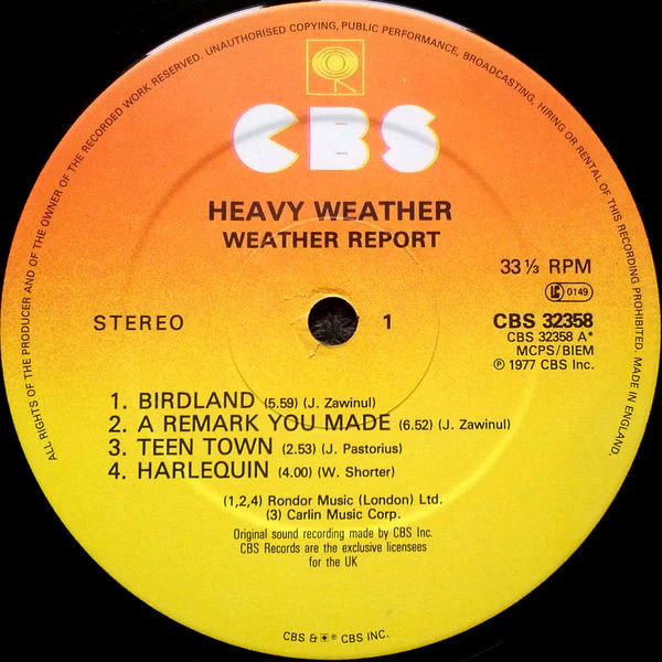 Weather Report – Heavy Weather (E/VG+) – LP, UK 1983 - Image 4