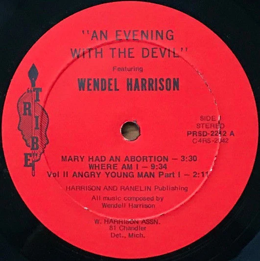 Wendell Harrison – An Evening With The Devil (VG+/VG+) – LP, US 1973 - Image 3