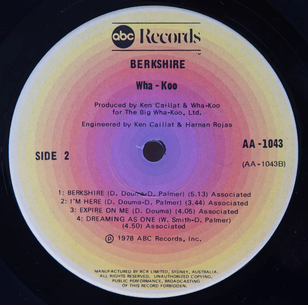 Wha-Koo – Berkshire (VG/VG+) – LP, AU 1978 - Image 4