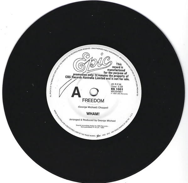 Wham! – Freedom (VG/VG) – 7", AU 1984 - Image 2