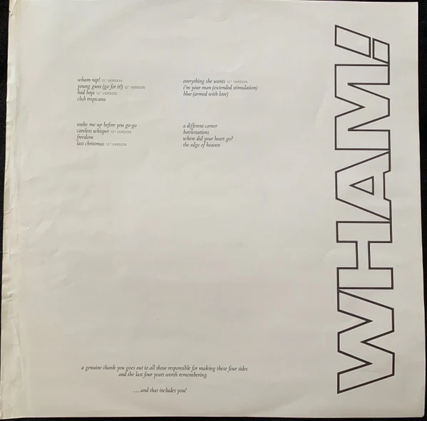 Wham! – The Final (VG/VG+) – 2xLP, AU 1986 - Image 9