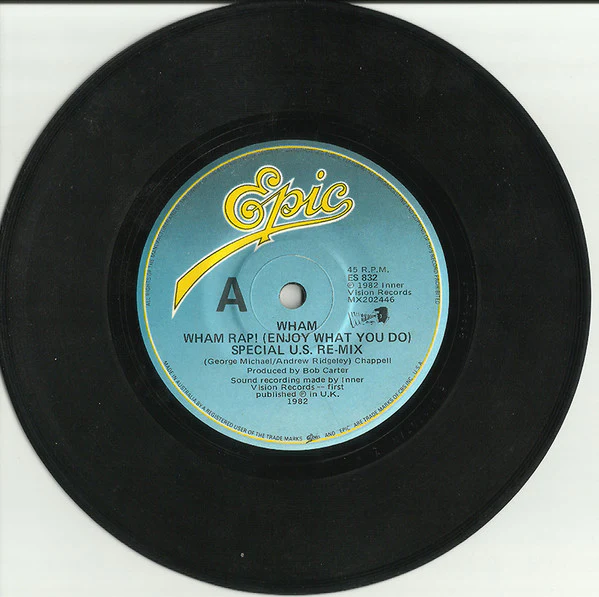 Wham! – Wham Rap! (Enjoy What You Do) (VG+/Generic) – 7", AU 1982 - Image 3