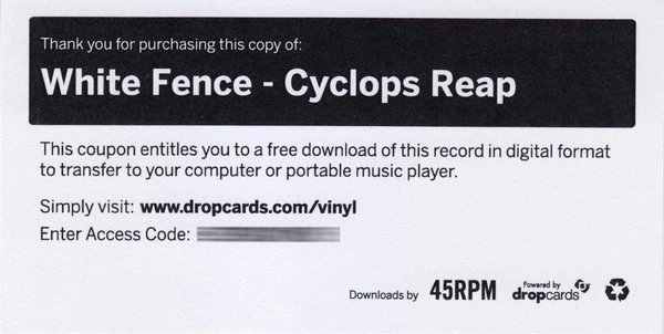 White Fence – Cyclops Reap (VG+/VG+) – LP, US 2013 - Image 10