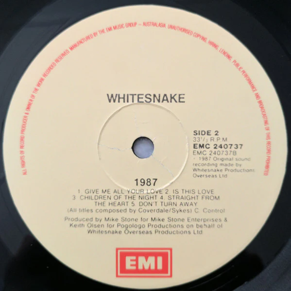 Whitesnake – Whitesnake (VG/VG+) – LP, AU 1987 - Image 4