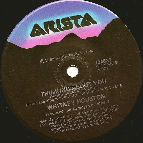 Whitney Houston – Greatest Love Of All (VG+/Generic) – 7", AU 1986 - Image 2
