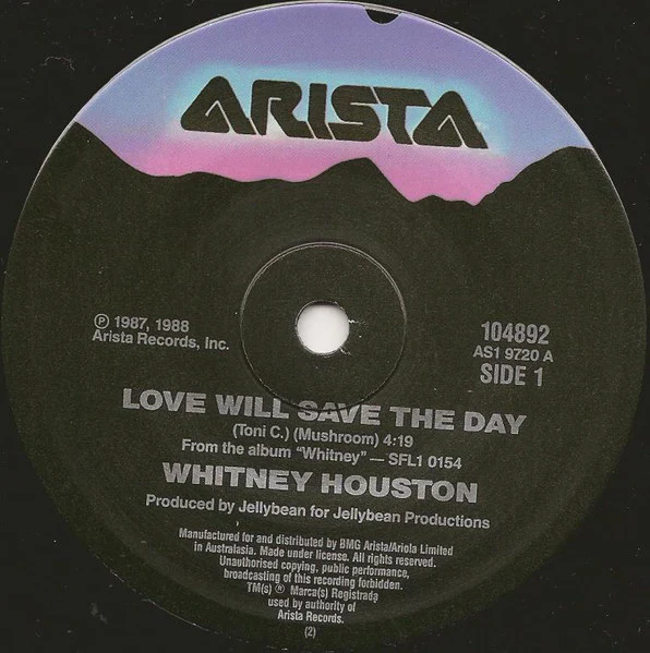 Whitney Houston – Love Will Save The Day (VG+/E) – 7", AU 1988 - Image 3