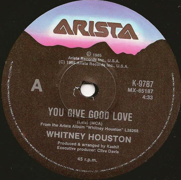 Whitney Houston – You Give Good Love (E/VG+) – 7", AU 1985 - Image 3