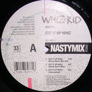 Whiz Kid, YSL – Cut It Up Whiz / Kick The Bass (VG+/Generic) – 12", US 1989