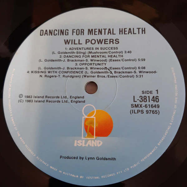 Will Powers – Dancing For Mental Health (VG+/VG+) – LP, AU 1983 - Image 3