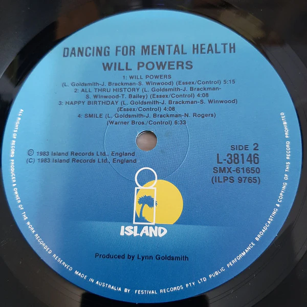 Will Powers – Dancing For Mental Health (VG+/VG+) – LP, AU 1983 - Image 4