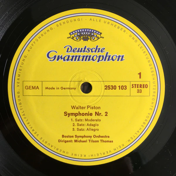 William Schuman, Walter Piston, Paul Zukofsky, Boston Symphony Orchestra, Michael Tilson Thomas – Violin Concerto / Symphony No. 2 (VG+/VG+) – LP, DE 1971 - Image 3