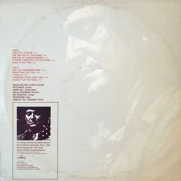 Willie Nelson – Face Of A Fighter (E/VG) – LP, AU 1979 - Image 2