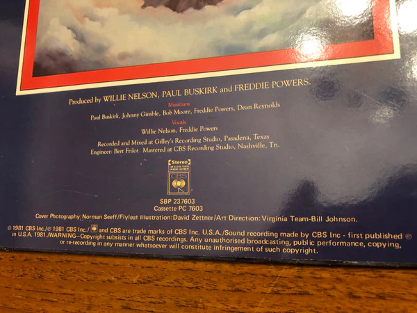 Willie Nelson – Somewhere Over The Rainbow (VG+/VG+) – LP, AU 1981 - Image 3