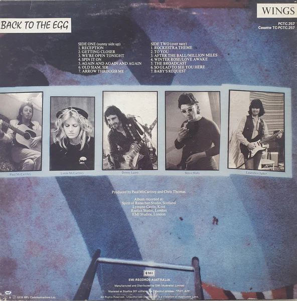 Wings – Back To The Egg (VG/VG) – LP, AU 1979 - Image 2