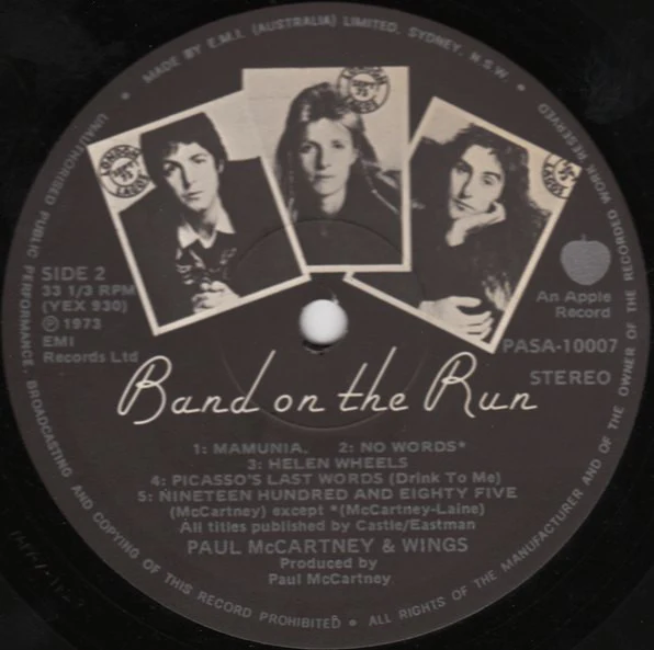 Wings – Band On The Run (VG+/VG+) – LP, AU 1973 - Image 6
