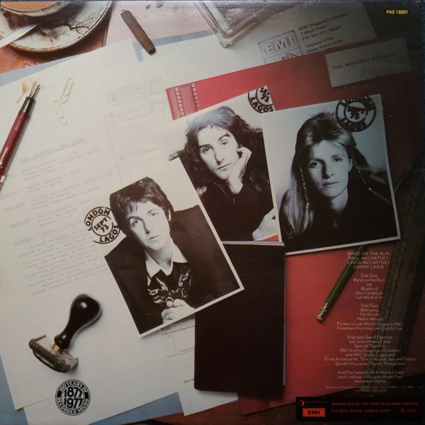 Wings – Band On The Run (VG/G+) – LP, NZ - Image 2