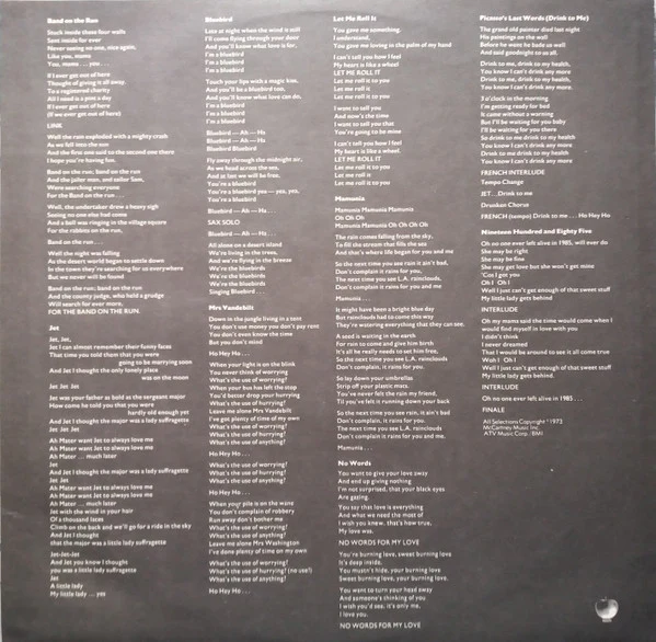Wings – Band On The Run (VG/G+) – LP, NZ - Image 5