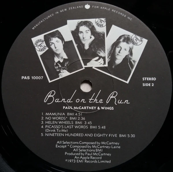 Wings – Band On The Run (VG/G+) – LP, NZ - Image 7